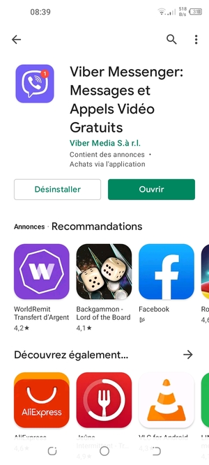 Sélectionnez Ouvrir