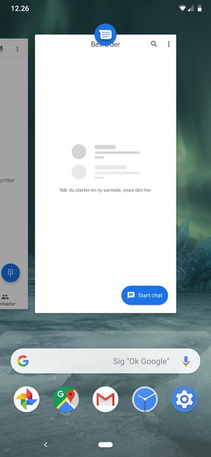 Swipe apps opad for at lukke dem