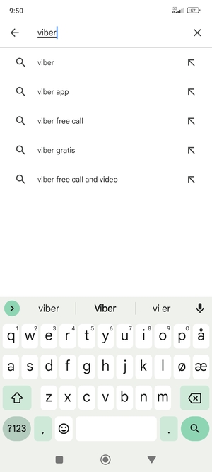 Skriv inn applikasjonsnavnet og velg Søk