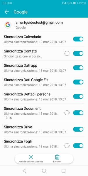 Le tue informazioni verranno sincronizzate