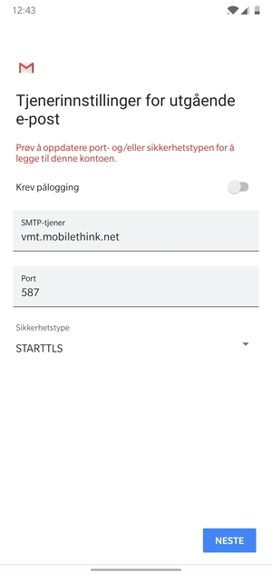 Velg Sikkerhetstype