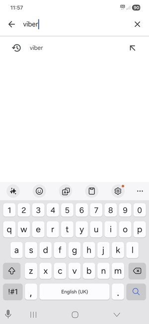 Enter the app name and select Search