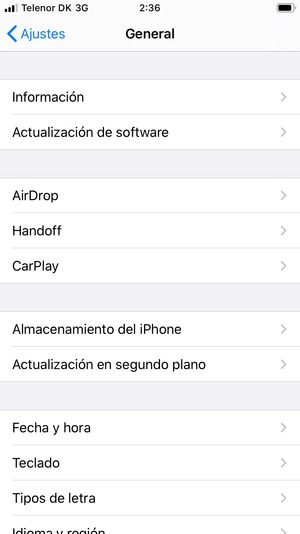 Seleccione Actualización de software