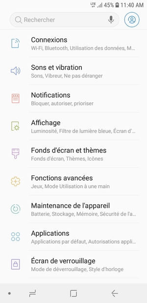 Sélectionnez Connexions