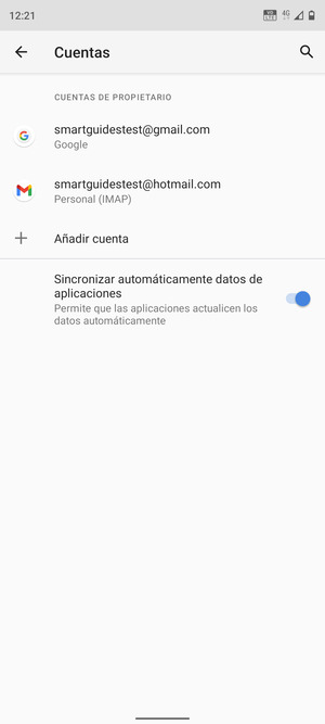 Seleccione su cuenta Google