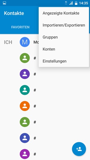 Wählen Sie Importieren/Exportieren