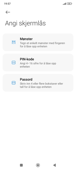 Velg Mønster