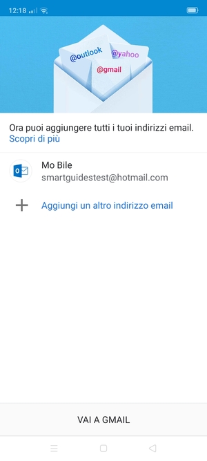 Seleziona VAI A GMAIL