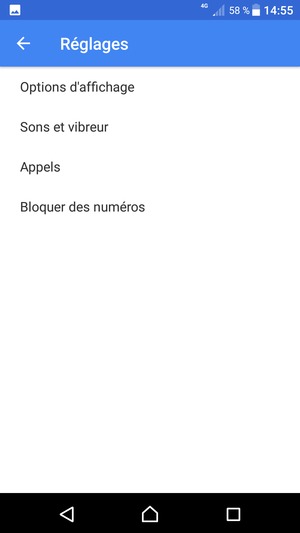 Sélectionnez Appels
