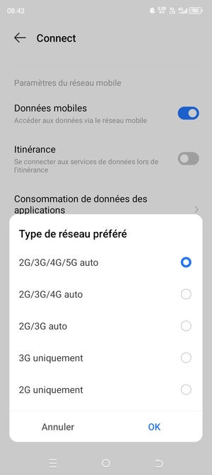 Sélectionnez votre option préférée et sélectionnez OK