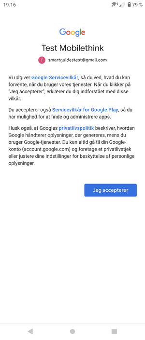 Vælg Jeg accepterer