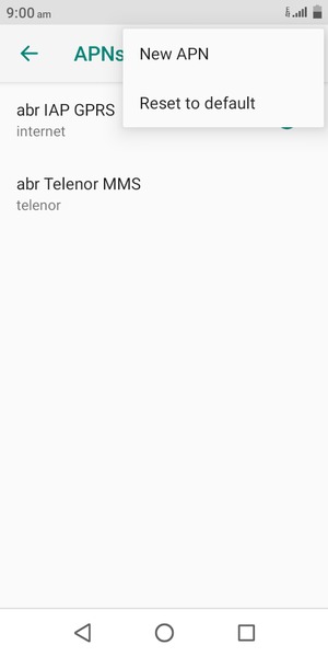 Select Reset to default
