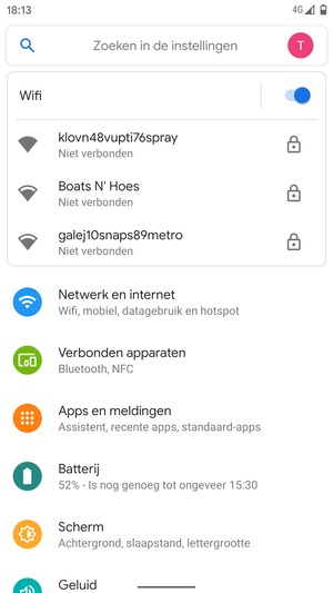 Selecteer het draadloze netwerk waarmee u verbinding wilt maken