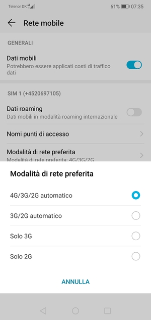 Seleziona la tua opzione preferita