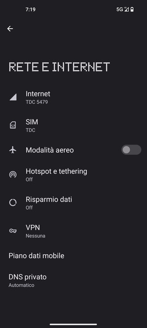 Seleziona Internet