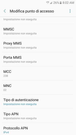 Seleziona il tasto Menu