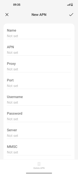 Enter Internet information