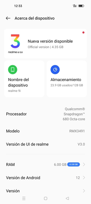 Seleccione realme UI