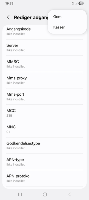Vælg Gem