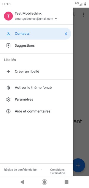 Sélectionnez Paramètres