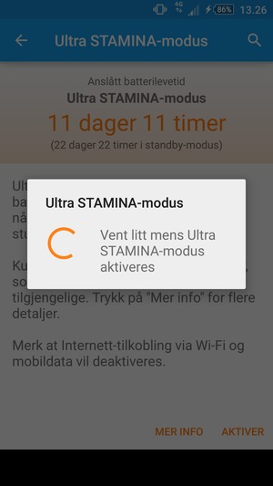 Vent til prosessen er ferdig
