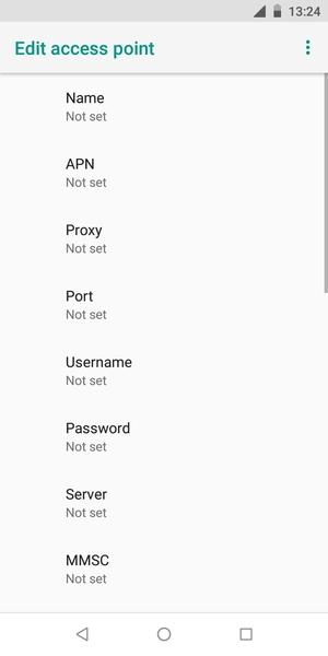 Enter MMS information