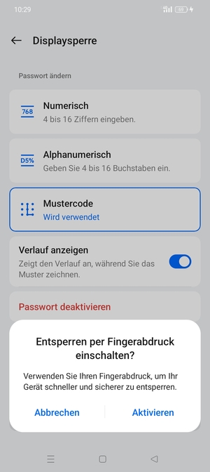 Wählen Sie die gewünschte Option