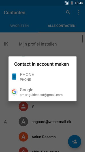 Selecteer uw Google-account
