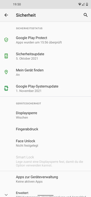 Um Ihre Bildschirmsperre zu aktivieren, wählen Sie Displaysperre
