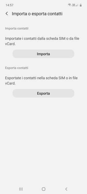Seleziona Importa