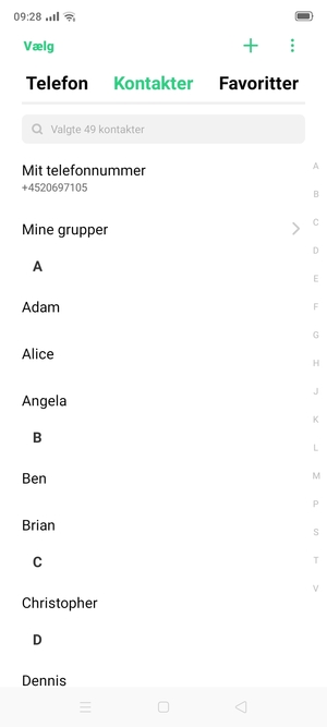Vælg Menu-knappen