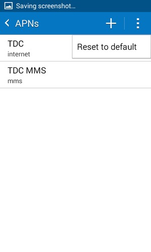 Select Reset to default