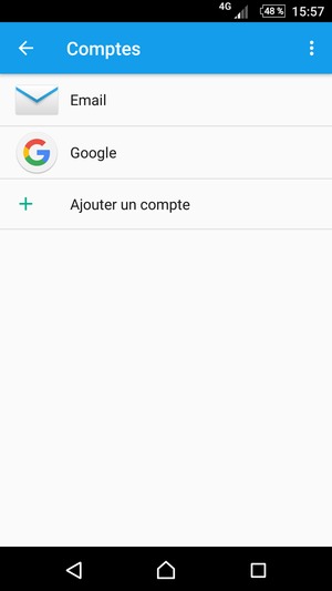 Sélectionnez Google