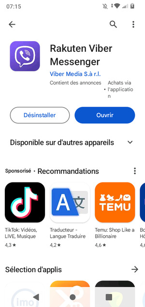 Sélectionnez Ouvrir