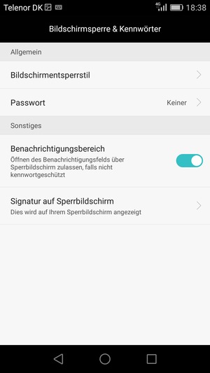 Wählen Sie Passwort