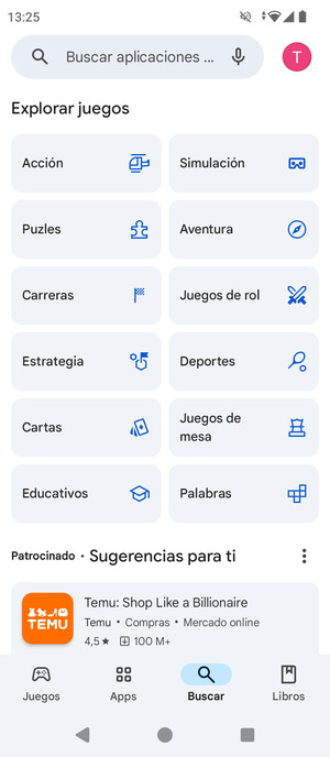 Seleccione la barra de Búsqueda