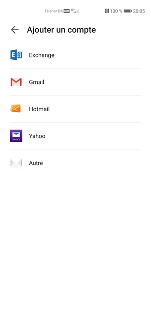 Sélectionnez Exchange
