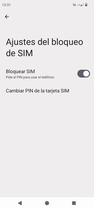 Seleccione Cambiar PIN de la tarjeta SIM
