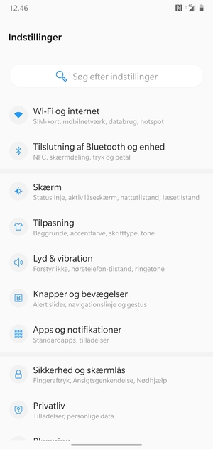 Vælg Wi-Fi og internet