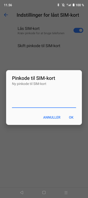 Indtast din Nye PIN-kode til SIM-kort og vælg OK