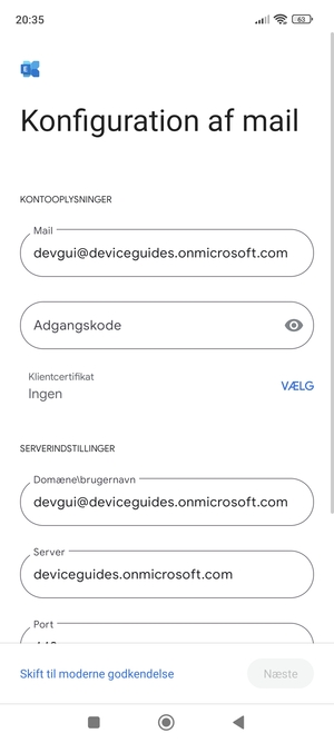 Indtast din adgangskode