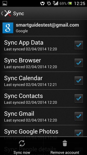 Select Sync now