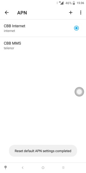 Your phone will reset to default Internet and MMS settings