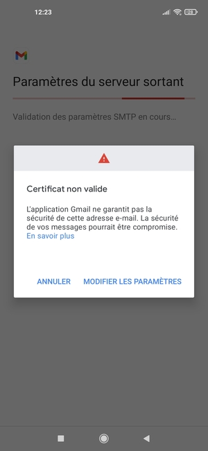 Sélectionnez MODIFIER LES PARAMÈTRES