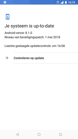 Selecteer Controleren op update