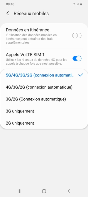 Sélectionnez votre option préférée