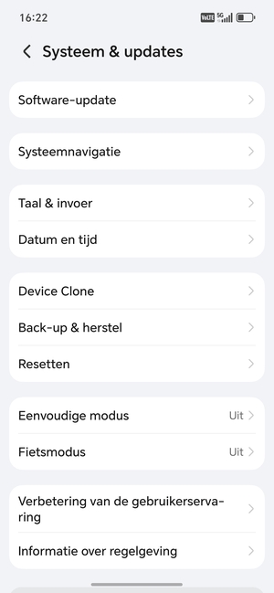 Selecteer Software-update