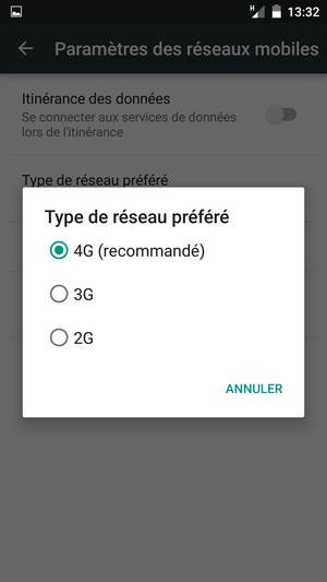 Sélectionnez votre option préférée