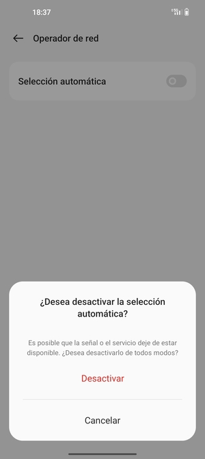 Seleccione Desactivar