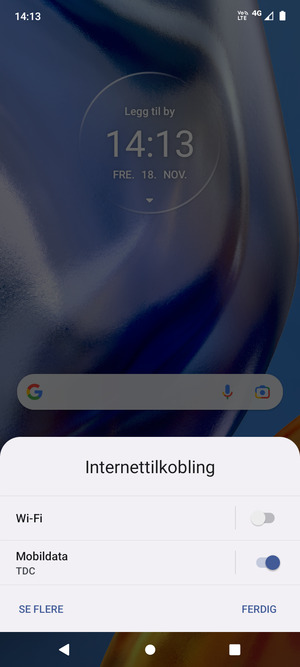 Velg FERDIG